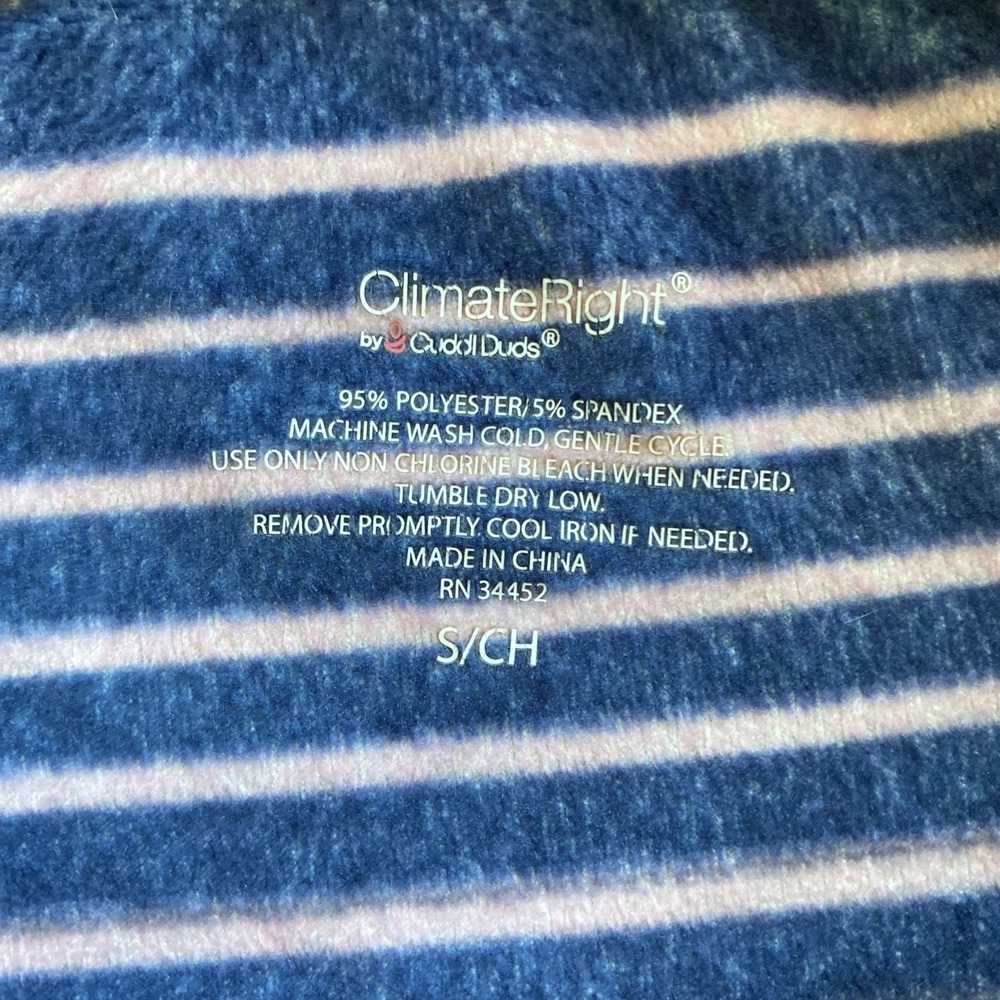 Cuddl Duds 2 PAIR Lot Pajama Pants S Colorful Pink Blue Striped Cozycore Lounge - Picture 3 of 16